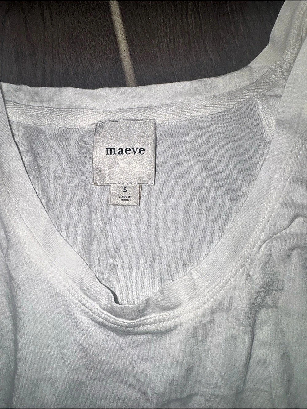 100% Cotton Maeve Scoop-Neck Ruffle-Sleeved Tee White Small - Picture 5 of 5